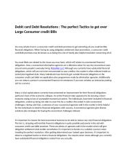 Debit card Debt Resolutions  The perfect Tactics to get over Large Consumer credit Bills.docx