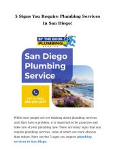 5 Signs You Require Plumbing Services In San Diego!.docx